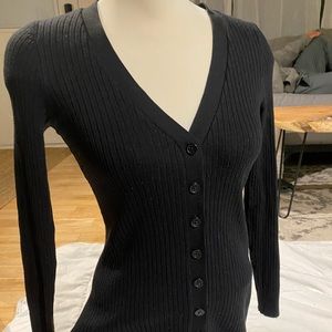 H&M / Black very long Vneck Sweater.